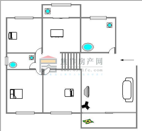 焦东北路一号院 3室1厅 65㎡