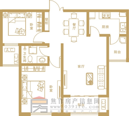  建业•森林半岛V期95.77 平户型