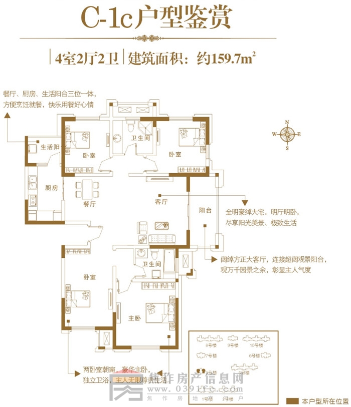 建业·壹号城邦159.7平户型