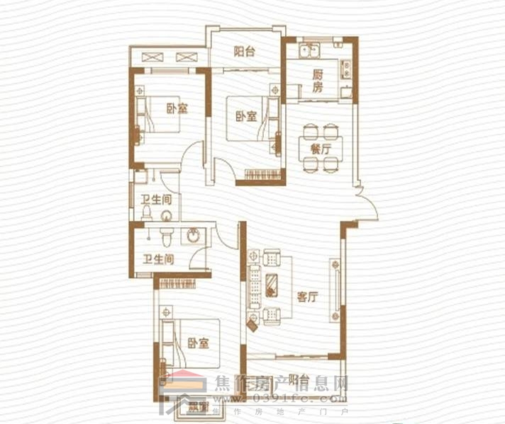 建业·公园里135㎡三室两厅两卫