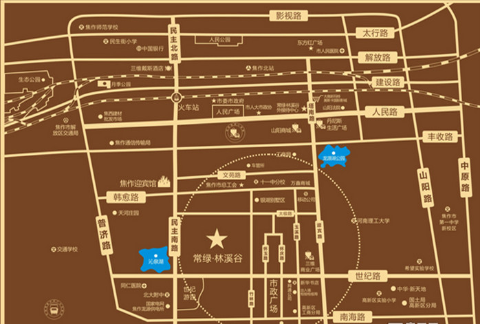 常绿·林溪谷区位图
