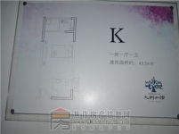华融国际K户型43.54平米一室一厅一卫