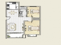 亿祥东郡两房两厅一卫