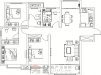 金德利公馆7#3单元西户四室两厅两卫155.59㎡
