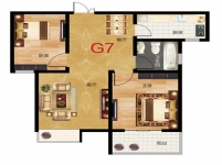 东方红国际广场完美两房户型图
