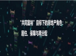 “共同富裕”目标下的房地产角色：居住、保障与再分配