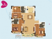 亿祥·亲亲里S户型四室两厅三卫约140㎡
