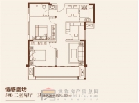 和诚外滩二期5#三室两厅一卫约91.06㎡