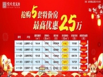 恒大悦龙台抢购5套特价房 最高优惠25万！